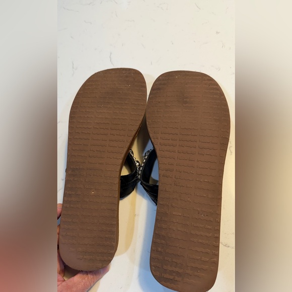 Yellow Box Leather Upper Rhinestone Embellished Sandals Boho chic Women Size 8.5 - Picture 7 of 11